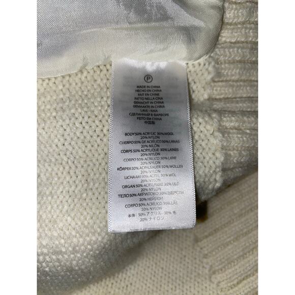 Michael Kors Faux-Fur Cream Button Front Sweater Vest size Small Brown Tan Fur - Picture 9 of 11